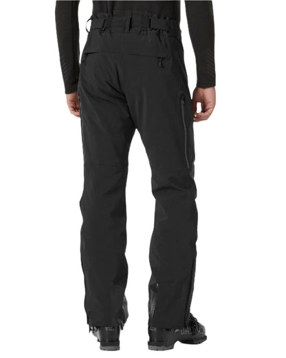 Black Coloured Helly Hansen Mens Alpha Lifaloft Insulated Ski Pants on white background 