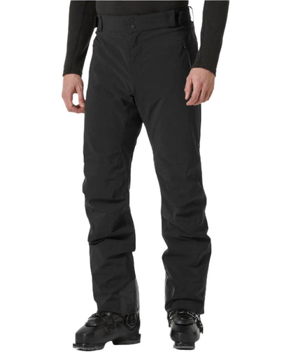 Black Coloured Helly Hansen Mens Alpha Lifaloft Insulated Ski Pants on white background 