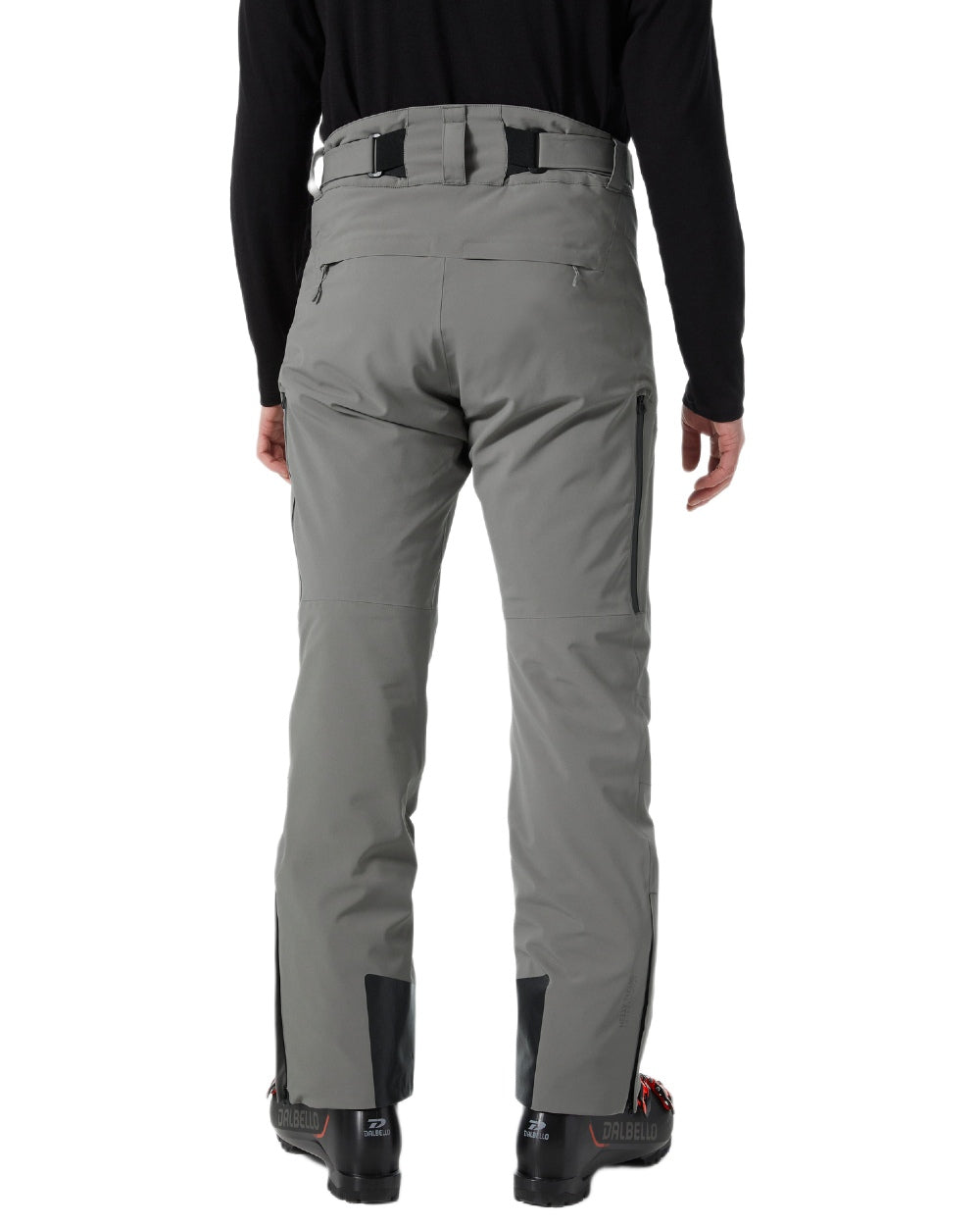 Concrete Coloured Helly Hansen Mens Alpha Lifaloft Insulated Ski Pants on white background 