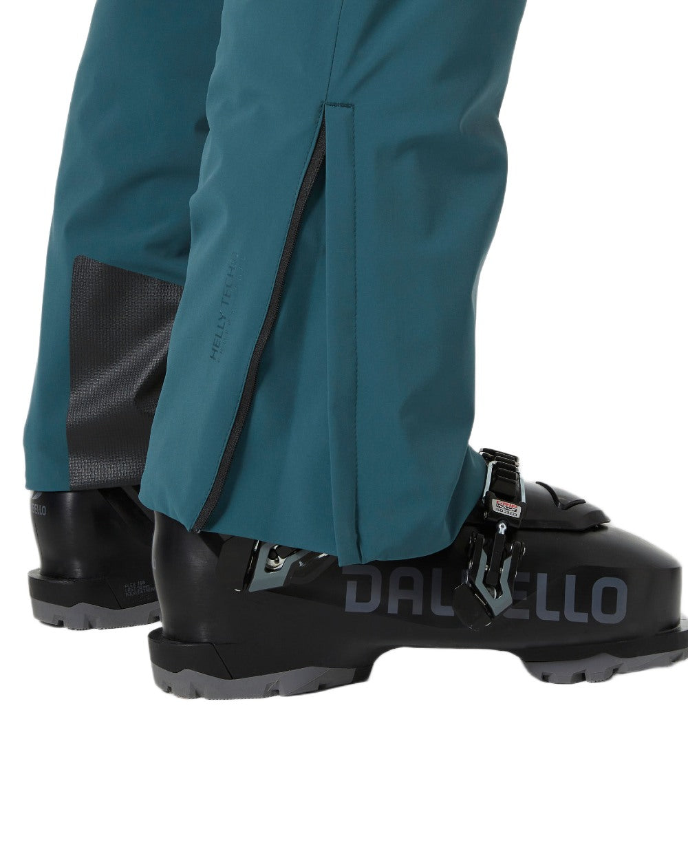 Dark Creek Spruce Coloured Helly Hansen Mens Alpha Lifaloft Insulated Ski Pants on white background 