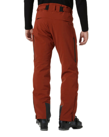 Iron Oxide Coloured Helly Hansen Mens Alpha Lifaloft Insulated Ski Pants on white background 