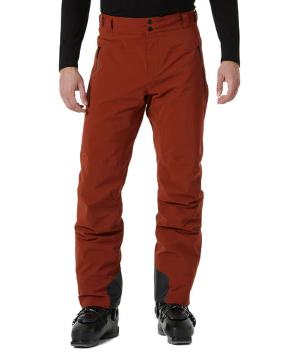 Iron Oxide Coloured Helly Hansen Mens Alpha Lifaloft Insulated Ski Pants on white background 