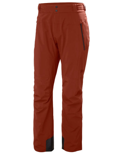 Iron Oxide Coloured Helly Hansen Mens Alpha Lifaloft Insulated Ski Pants on white background 