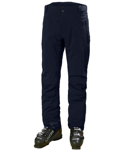 Navy Coloured Helly Hansen Mens Alpha Lifaloft Insulated Ski Pants on white background 