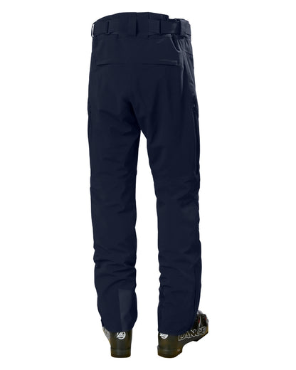 Navy Coloured Helly Hansen Mens Alpha Lifaloft Insulated Ski Pants on white background 