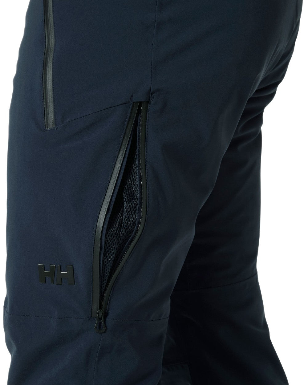 Navy Coloured Helly Hansen Mens Alpha Lifaloft Insulated Ski Pants on white background 