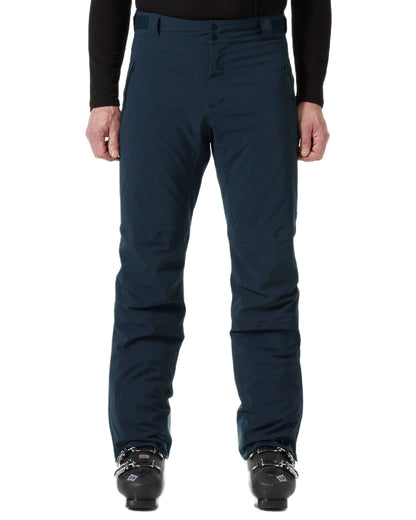 Navy Coloured Helly Hansen Mens Alpha Lifaloft Insulated Ski Pants on white background 