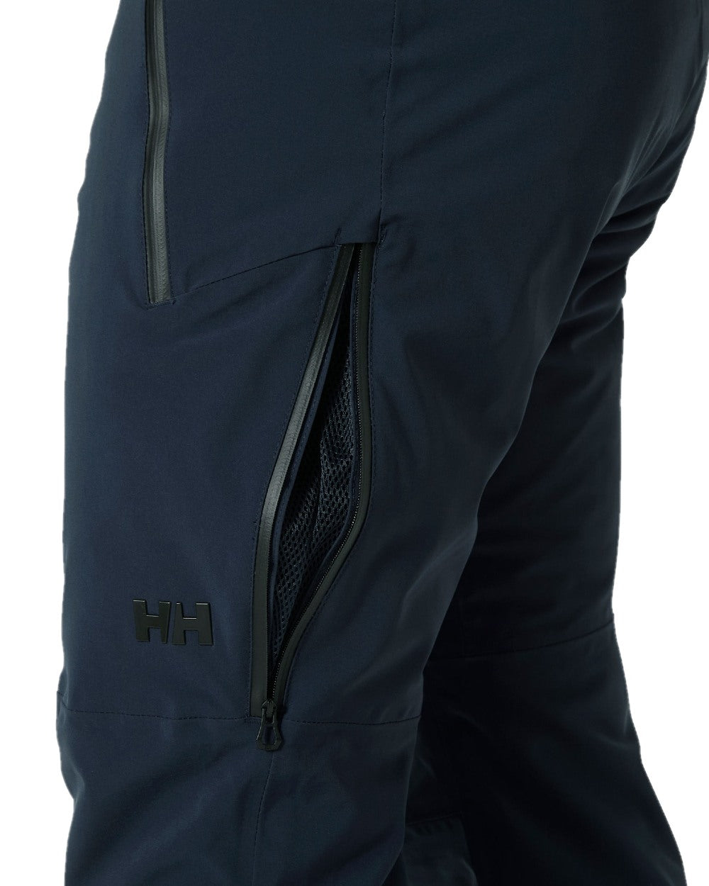 Navy Coloured Helly Hansen Mens Alpha Lifaloft Insulated Ski Pants on white background 