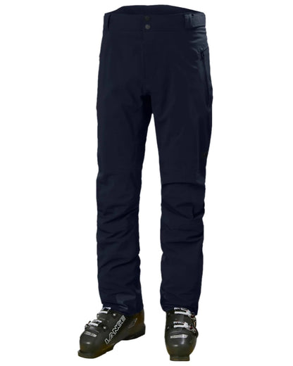 Navy Coloured Helly Hansen Mens Alpha Lifaloft Insulated Ski Pants on white background 