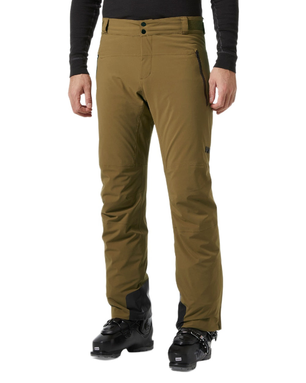 Sepia Coloured Helly Hansen Mens Alpha Lifaloft Insulated Ski Pants on white background 