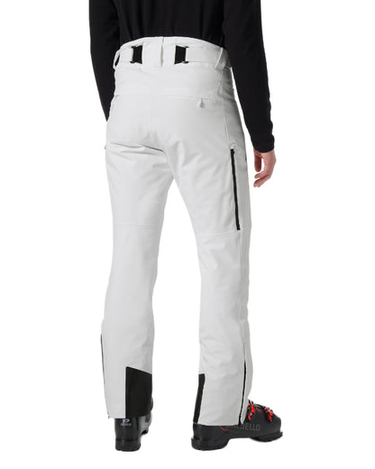 White Coloured Helly Hansen Mens Alpha Lifaloft Insulated Ski Pants on white background 