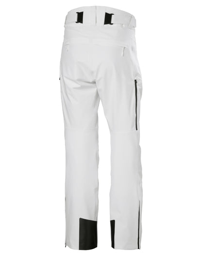 White Coloured Helly Hansen Mens Alpha Lifaloft Insulated Ski Pants on white background 