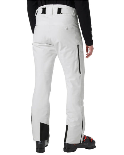 White Coloured Helly Hansen Mens Alpha Lifaloft Insulated Ski Pants on white background 