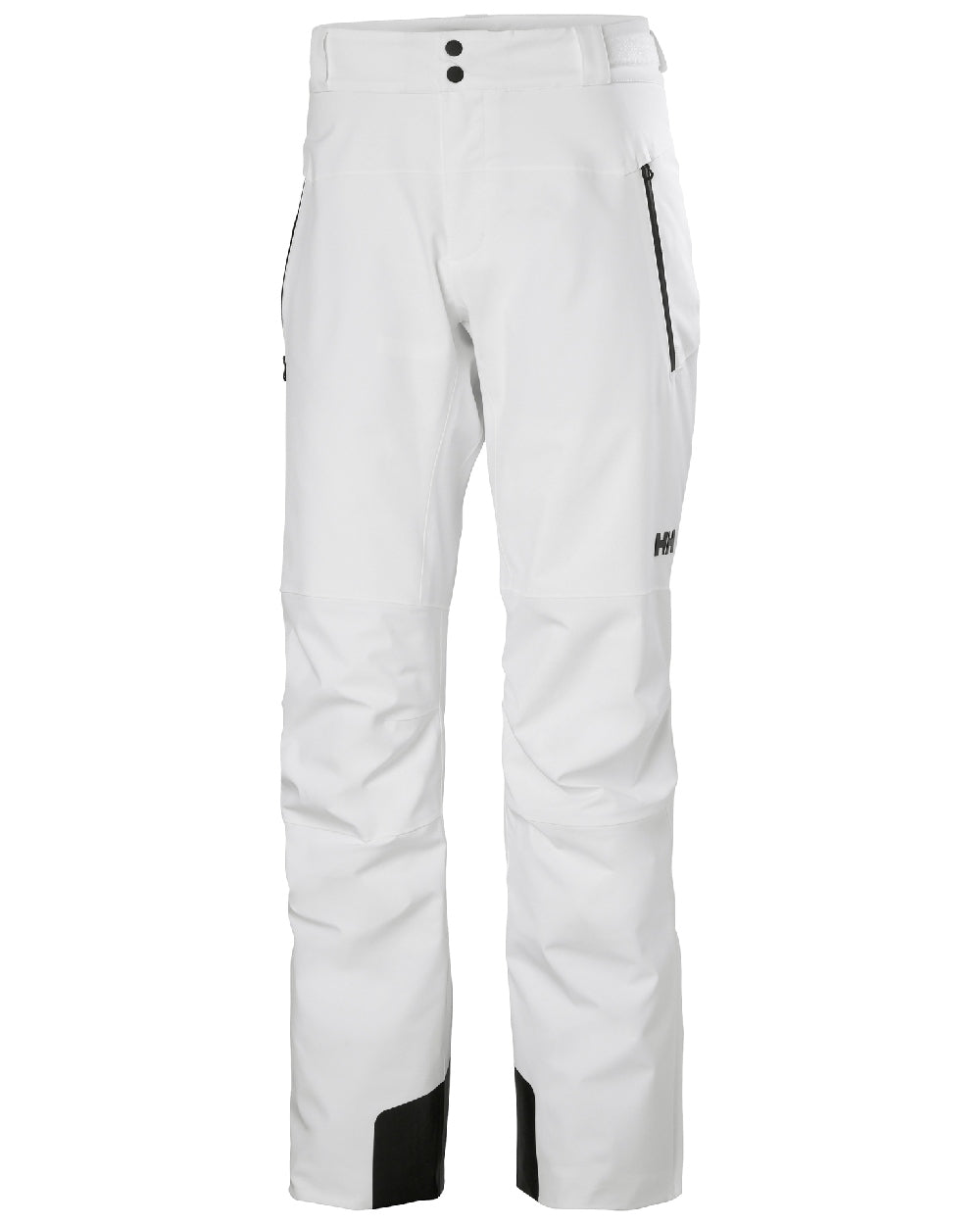 White Coloured Helly Hansen Mens Alpha Lifaloft Insulated Ski Pants on white background 