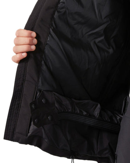 Black Coloured Helly Hansen Mens Alpine Insulated Jacket on white background 