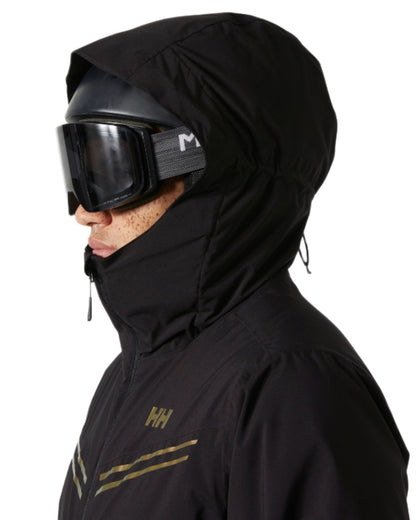 Black Coloured Helly Hansen Mens Alpine Insulated Jacket on white background 
