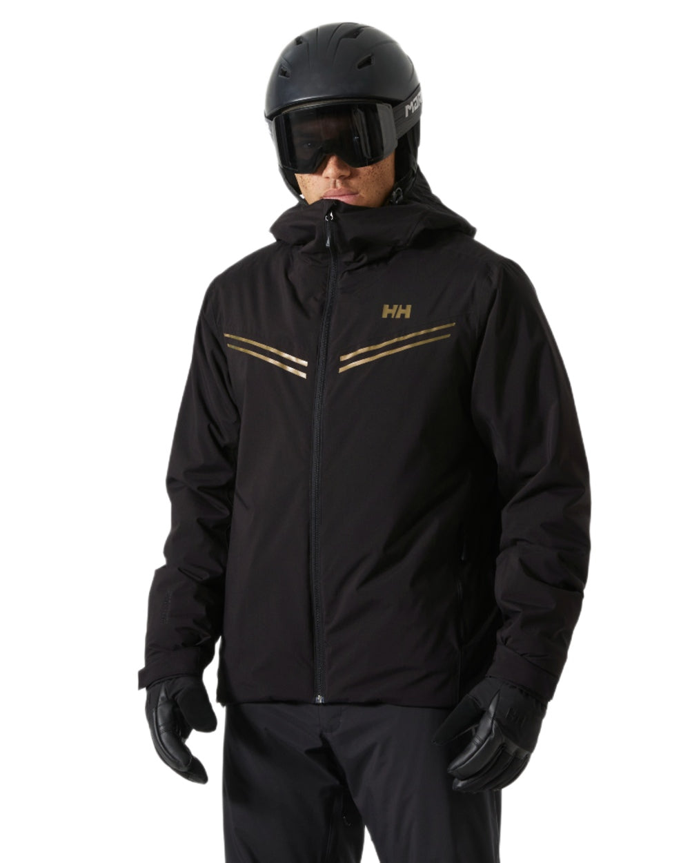 Black Coloured Helly Hansen Mens Alpine Insulated Jacket on white background 