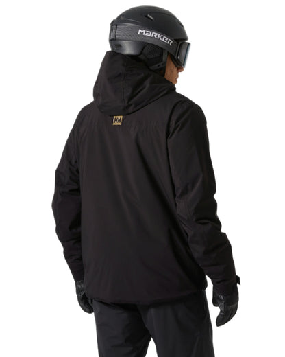 Black Coloured Helly Hansen Mens Alpine Insulated Jacket on white background 