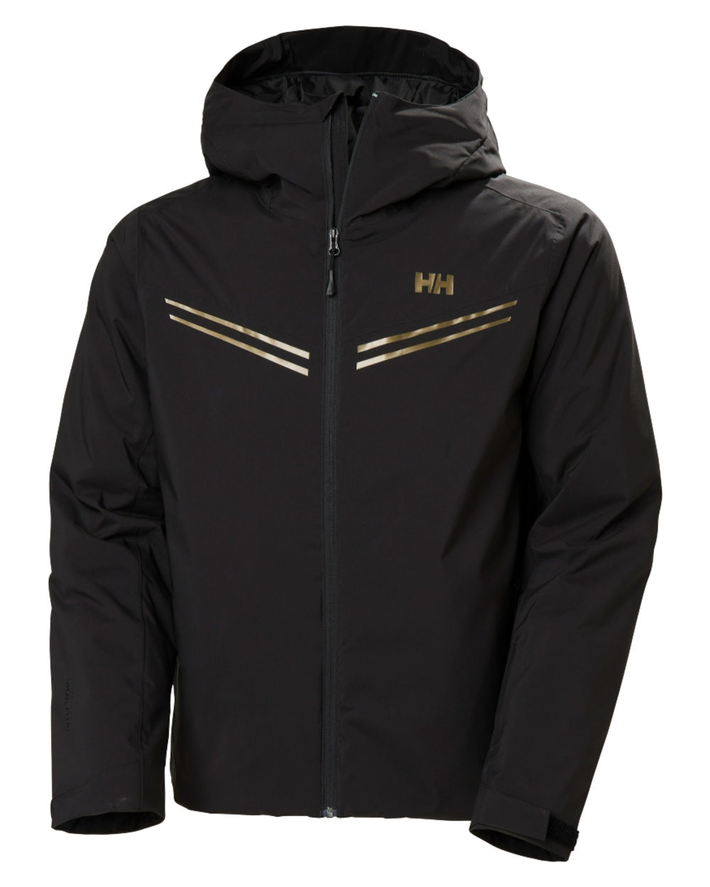 Black Coloured Helly Hansen Mens Alpine Insulated Jacket on white background 