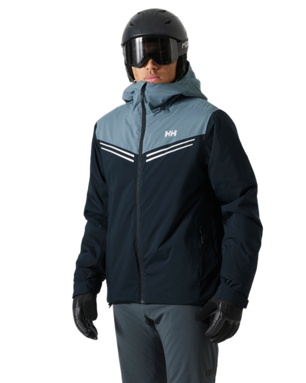 Navy Coloured Helly Hansen Mens Alpine Insulated Jacket on white background 