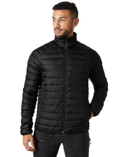 Black Coloured Helly Hansen Mens Banff Insulator Jacket on white background 