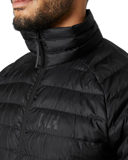 Black Coloured Helly Hansen Mens Banff Insulator Jacket on white background 