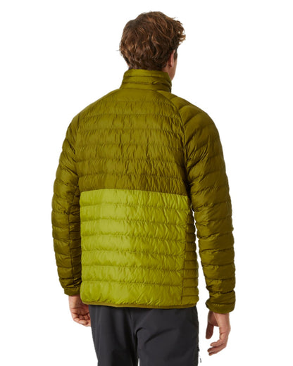 Bright Moss Coloured Helly Hansen Mens Banff Insulator Jacket on white background 