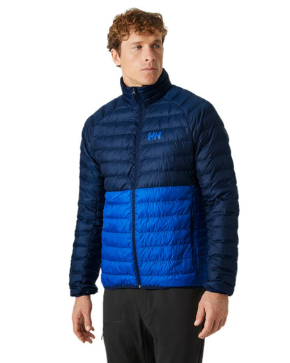 Cobalt 2 Coloured Helly Hansen Mens Banff Insulator Jacket on white background 