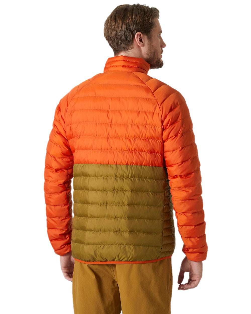 Patrol Orange Lynx Coloured Helly Hansen Mens Banff Insulator Jacket on white background 