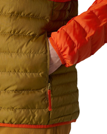 Patrol Orange Lynx Coloured Helly Hansen Mens Banff Insulator Jacket on white background 