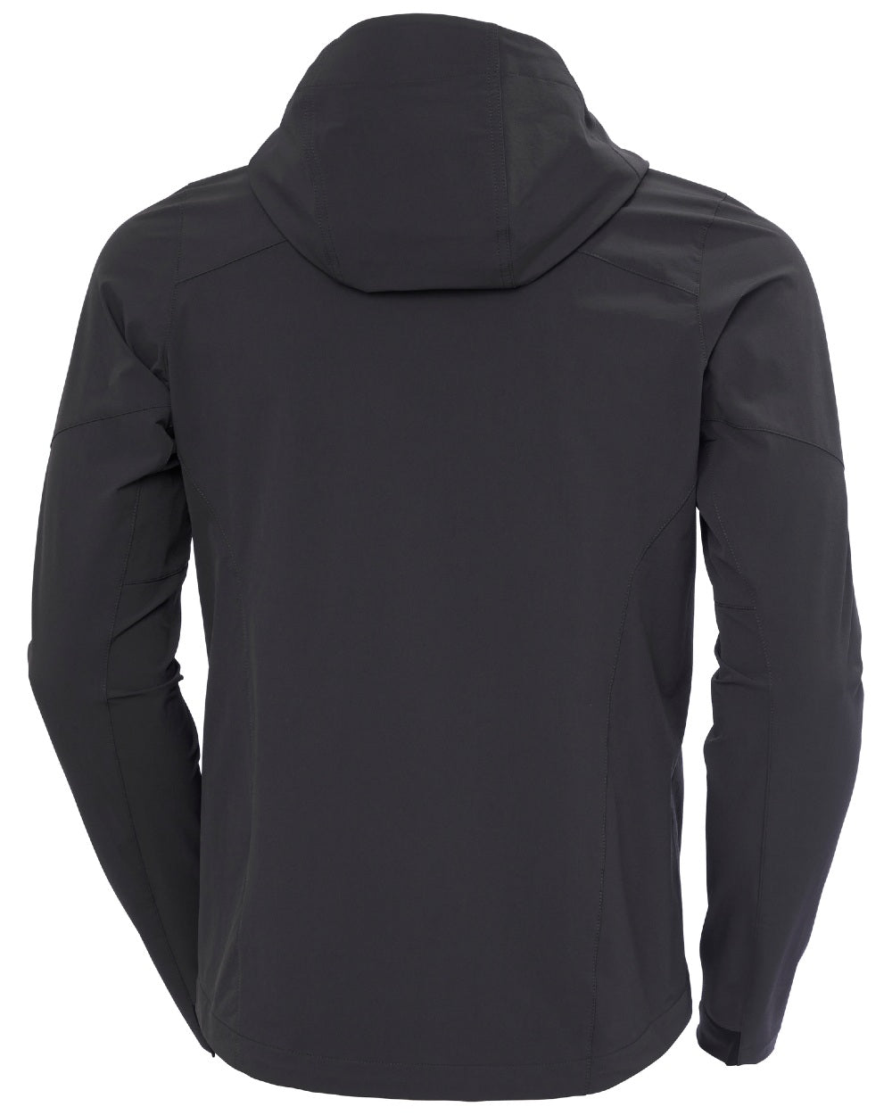 Ebony Coloured Helly Hansen Mens Blaze Hooded Softshell Jacket on white background 