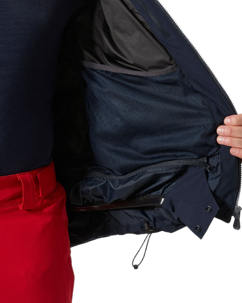Navy Coloured Helly Hansen Mens Bossanova Puffy 2.0 Jacket on white background 