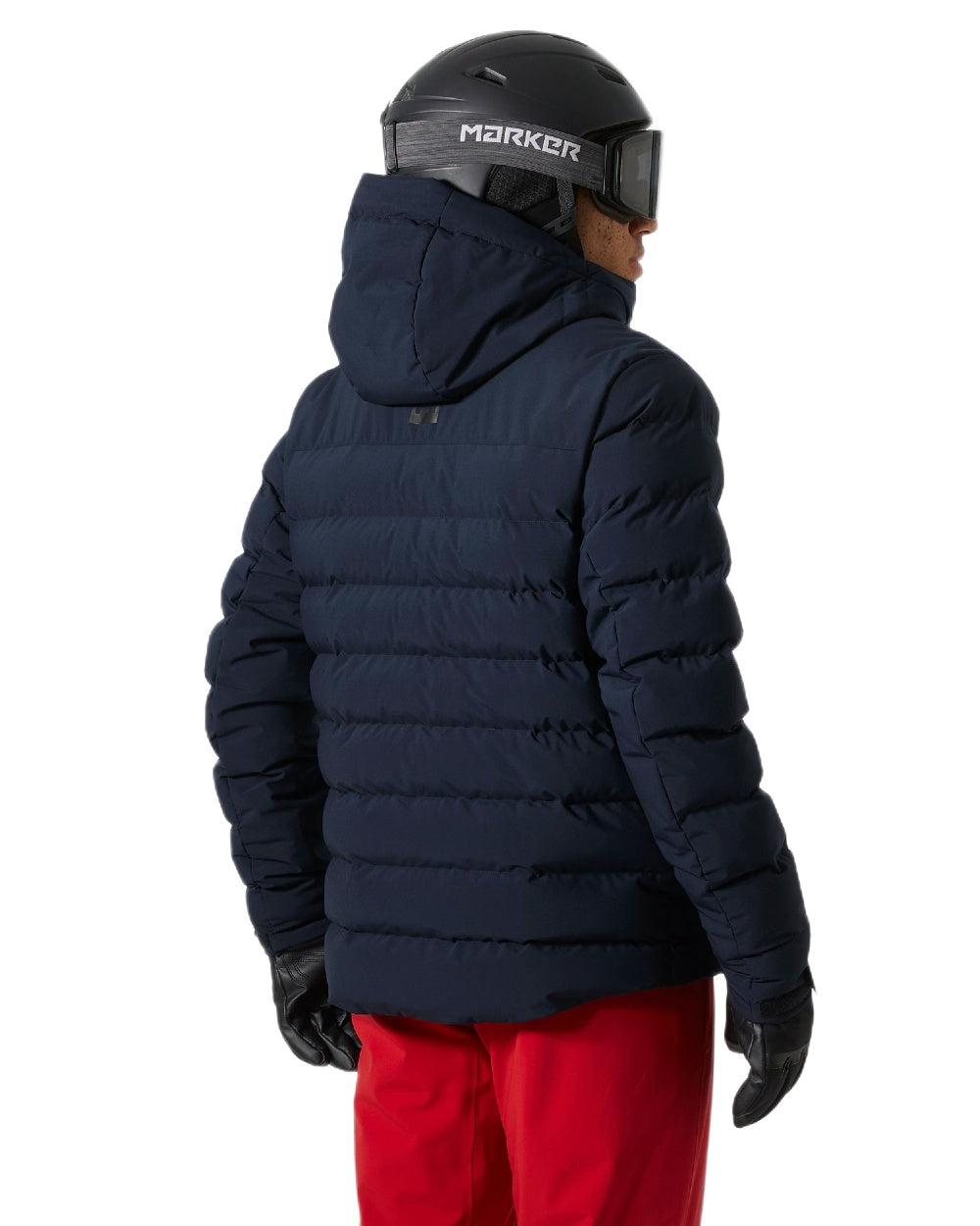 Navy Coloured Helly Hansen Mens Bossanova Puffy 2.0 Jacket on white background 