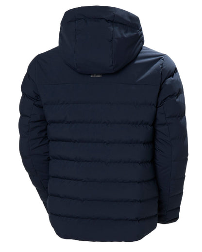 Navy Coloured Helly Hansen Mens Bossanova Puffy 2.0 Jacket on white background 