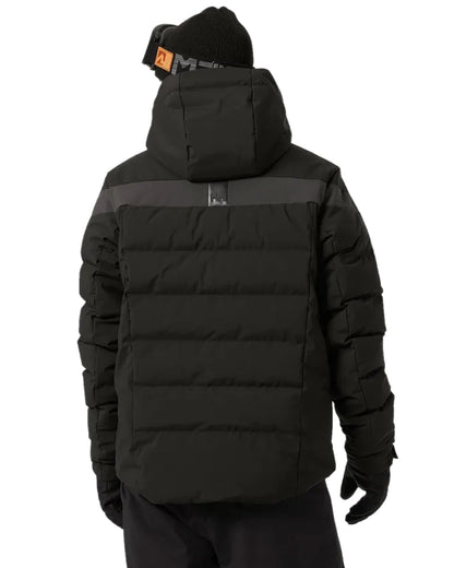 Black Coloured Helly Hansen Mens Bossanova Puffy Jacket on white background 