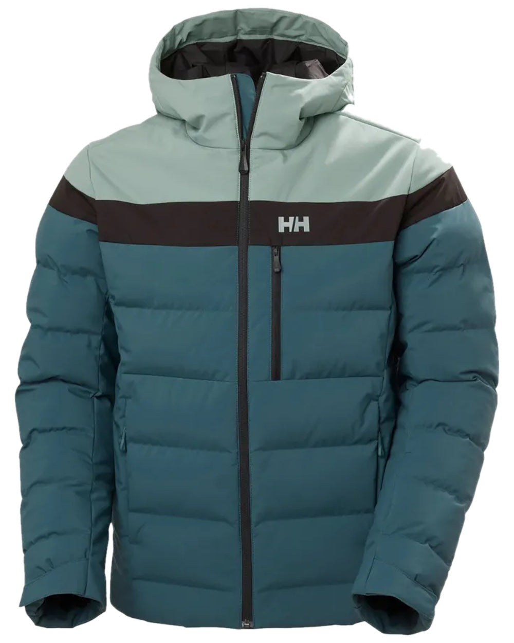 Dark Creek Coloured Helly Hansen Mens Bossanova Puffy Jacket on white background 