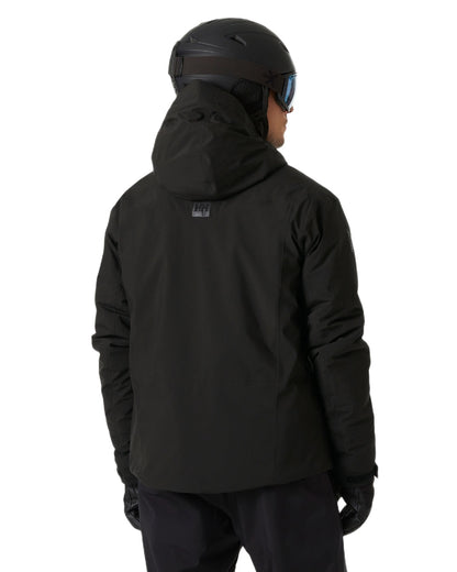 Black Coloured Helly Hansen Mens Carv Lifaloft 2.0 Jacket on white background 