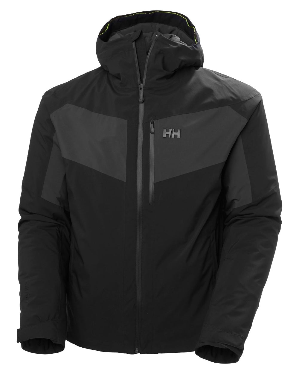 Black Coloured Helly Hansen Mens Carv Lifaloft 2.0 Jacket on white background 