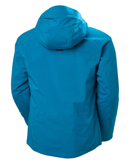 Cerulean Blue Coloured Helly Hansen Mens Carv Lifaloft 2.0 Jacket on white background 