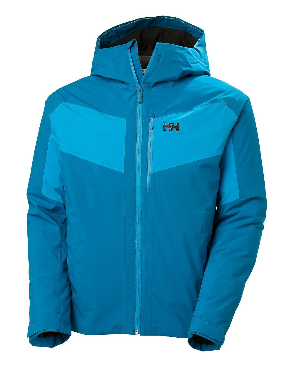 Cerulean Blue Coloured Helly Hansen Mens Carv Lifaloft 2.0 Jacket on white background 
