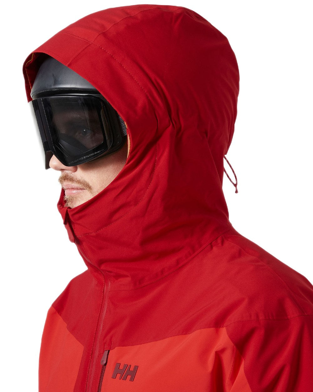 Red Coloured Helly Hansen Mens Carv Lifaloft 2.0 Jacket on white background 