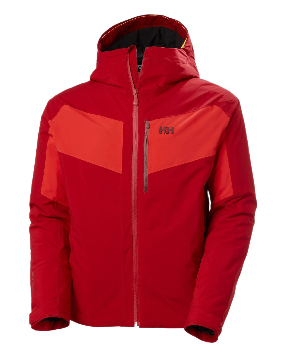 Red Coloured Helly Hansen Mens Carv Lifaloft 2.0 Jacket on white background 