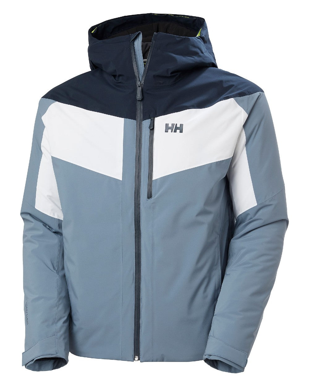 Washed Navy Coloured Helly Hansen Mens Carv Lifaloft 2.0 Jacket on white background 