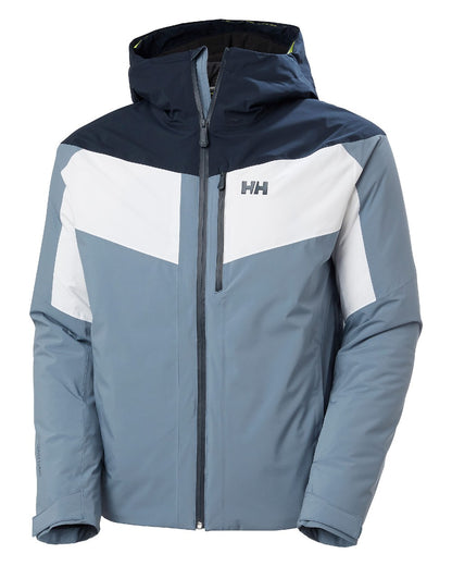 Washed Navy Coloured Helly Hansen Mens Carv Lifaloft 2.0 Jacket on white background 