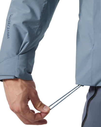 Washed Navy Coloured Helly Hansen Mens Carv Lifaloft 2.0 Jacket on white background 