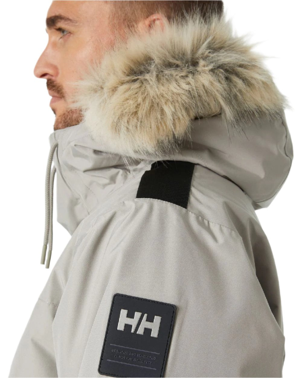 Terrazzo coloured Helly Hansen Mens Coastal 3.0 Parka on white background 