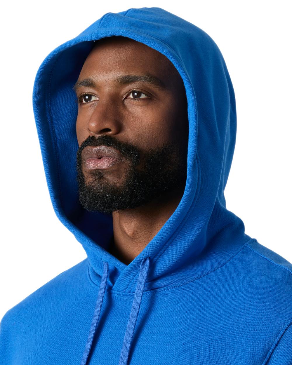 Cobalt 2 coloured Helly Hansen Mens Core Graphic Hoodie on white background 