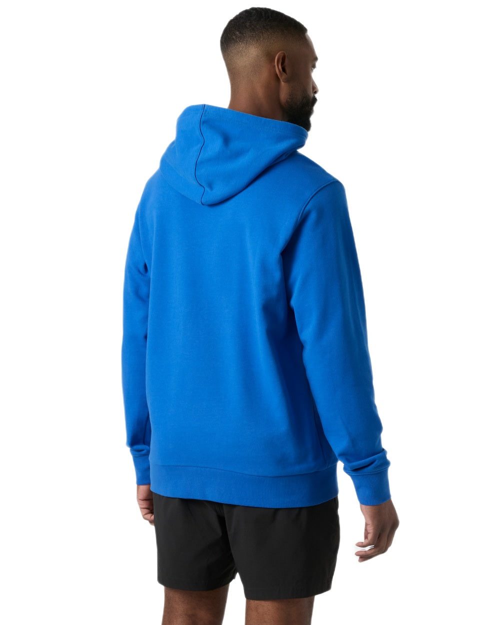 Cobalt 2 coloured Helly Hansen Mens Core Graphic Hoodie on white background 