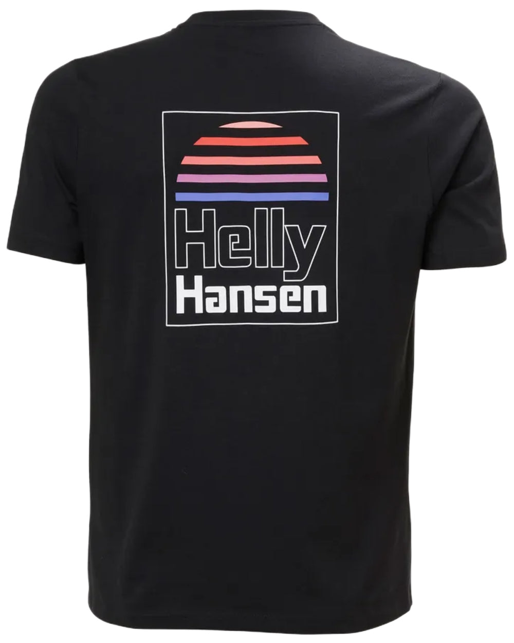 Black coloured Helly Hansen Mens Core Graphic T-Shirt 2.0 on white background 