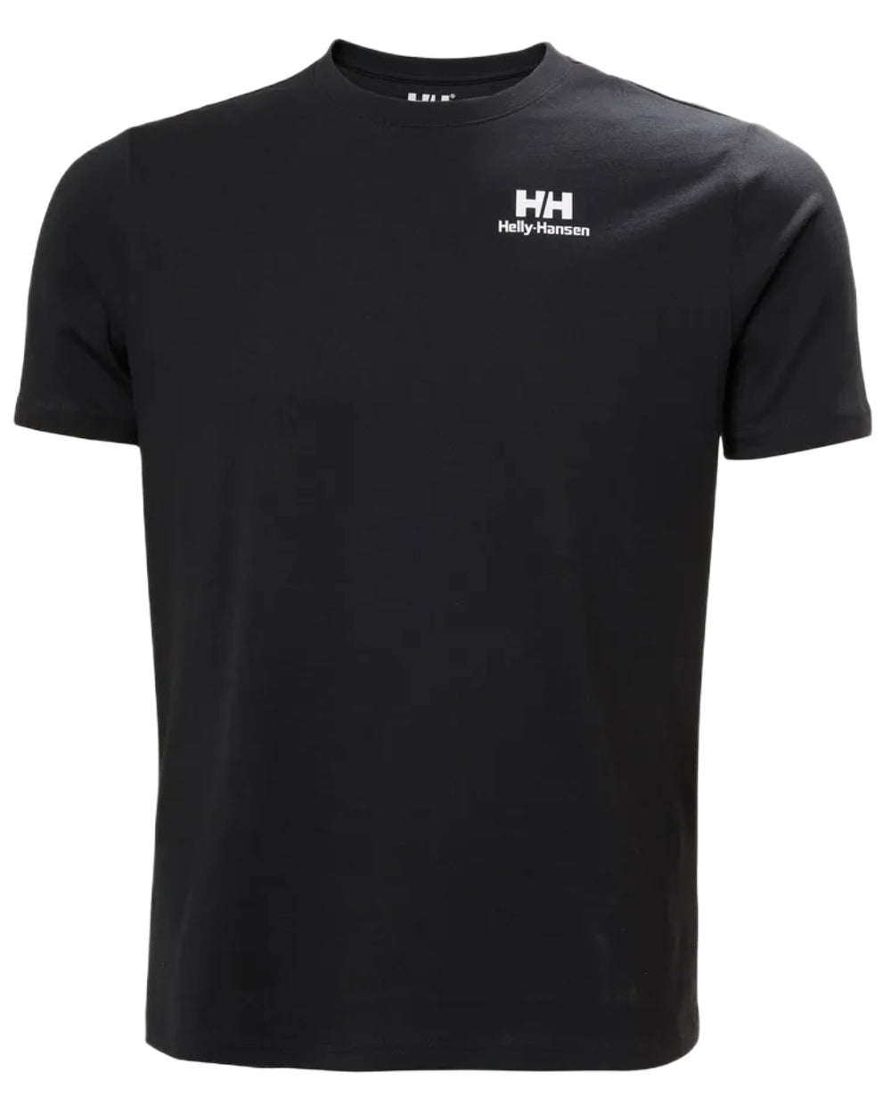 Black coloured Helly Hansen Mens Core Graphic T-Shirt 2.0 on white background 